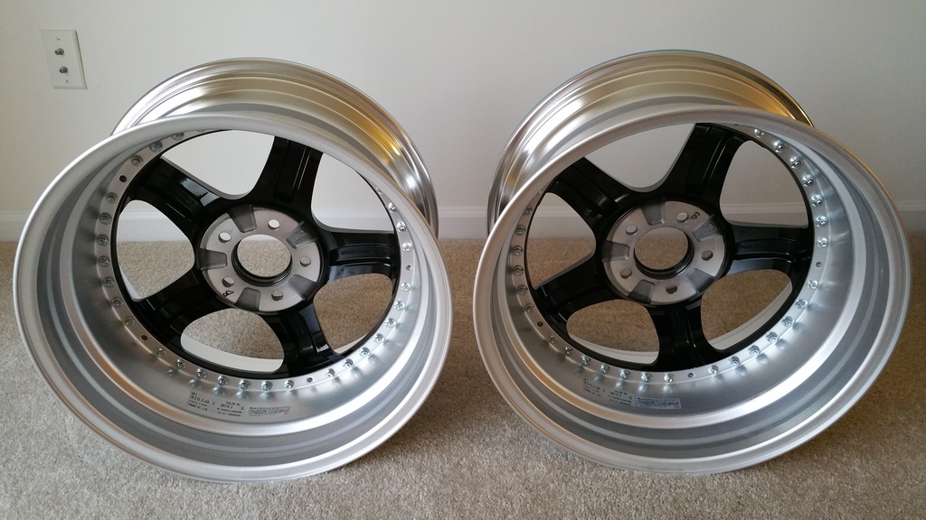 BNIB PAIR SSR Professor SP1 18x10 +24 SL Disk 5x114.3 105mm lip 20150507_201148