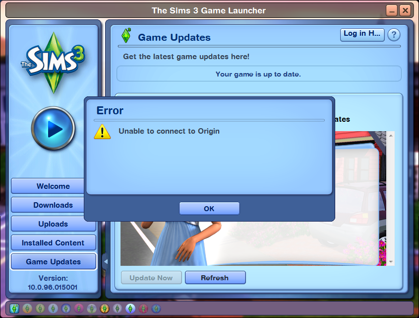 'No game disc found! Please insert The Sims™ 3 Pets game disc before proceeding.'[SOLVED] Launcherunabletoconnecttoorigin