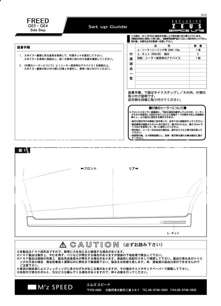 Zeus Body Kit - manual installation SIDE