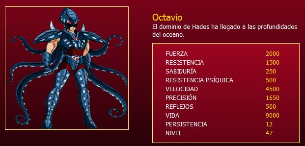 Octavio del Pulpo, nivel 47 Octavio