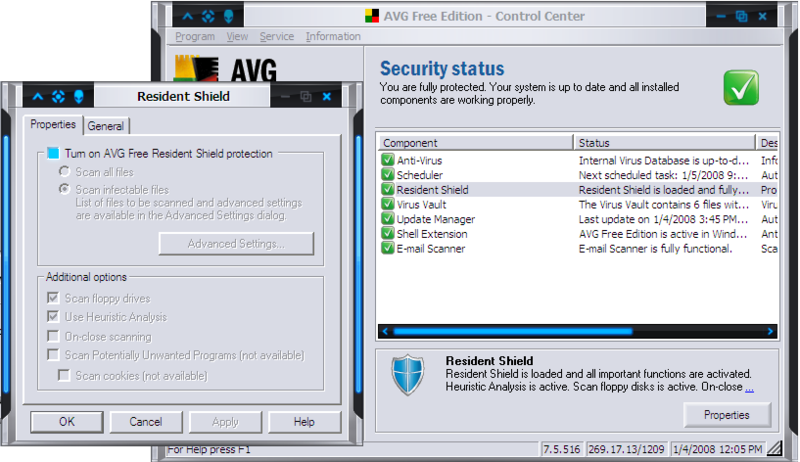 AntiVirus acting up? come in. Avgts4