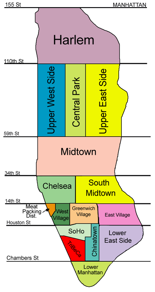 Mapa de Manhattan Manhatthan_map