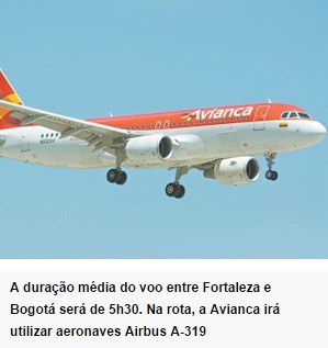 [Brasil] 1º voo Fortaleza / Bogotá no sábado Avianca_zps585e8566