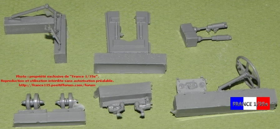 Selbstfahrlafette für 7,5cm Pak 40 Auf SOMUA MCG S307 (f) . Brach Model, 1/35, ref BM 073. Kit résine et aluminium trourné. BRACH_1-35_SOMUAPAK40010