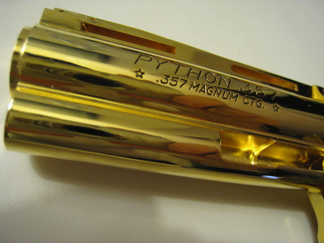 Kokusai Colt Python 4 inch Metal gold finish - becomes Silver  IMG_9958