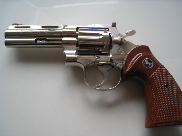 python - Kokusai Colt Python 4 inch Metal gold finish - becomes Silver  IMG_9975