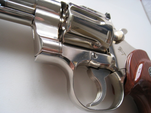 Kokusai Colt Python 4 inch Metal gold finish - becomes Silver  IMG_9976