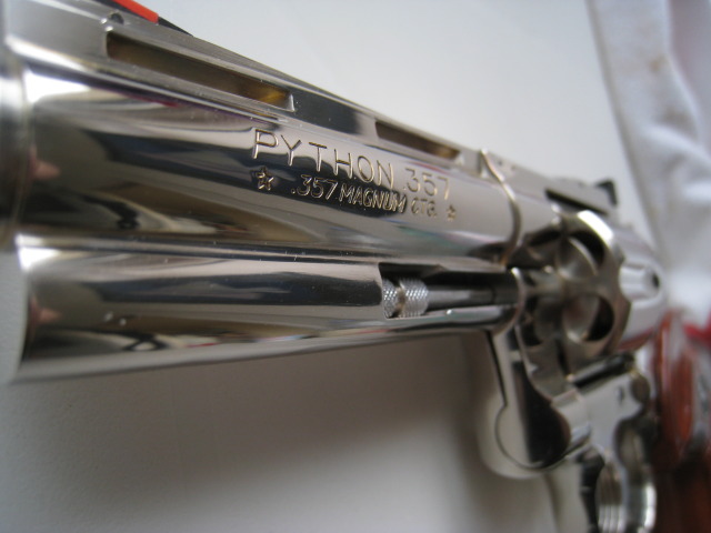 Kokusai Colt Python 4 inch Metal gold finish - becomes Silver  IMG_9977