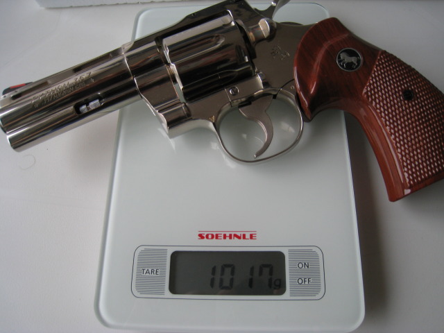 Kokusai Colt Python 4 inch Metal gold finish - becomes Silver  IMG_9994