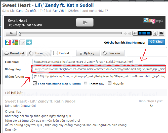  hướng dẩn cách post nhạc vào forum .  Postbi6