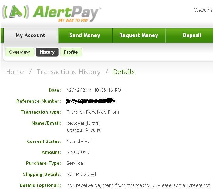 my 4th payment proof TITAN-1