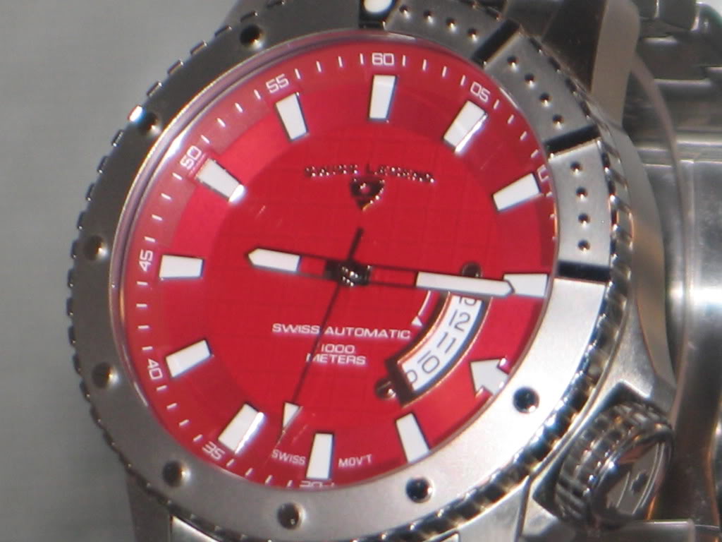 Watch-U-Wearing 5/8/11 V49017-SwissLegendAdmiralRed1000MDiverStainlessSteelWatchwithWinder