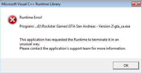 Runtime error impossible de lancer GTA Pic-1