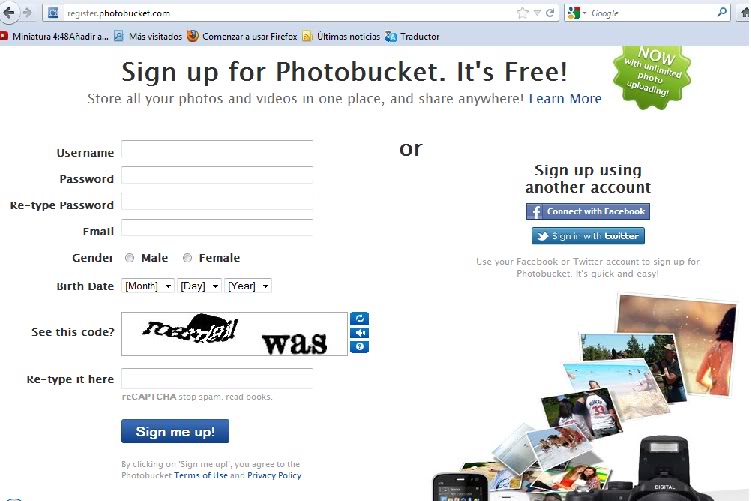 Como subir una imagen al foro Photobucket2