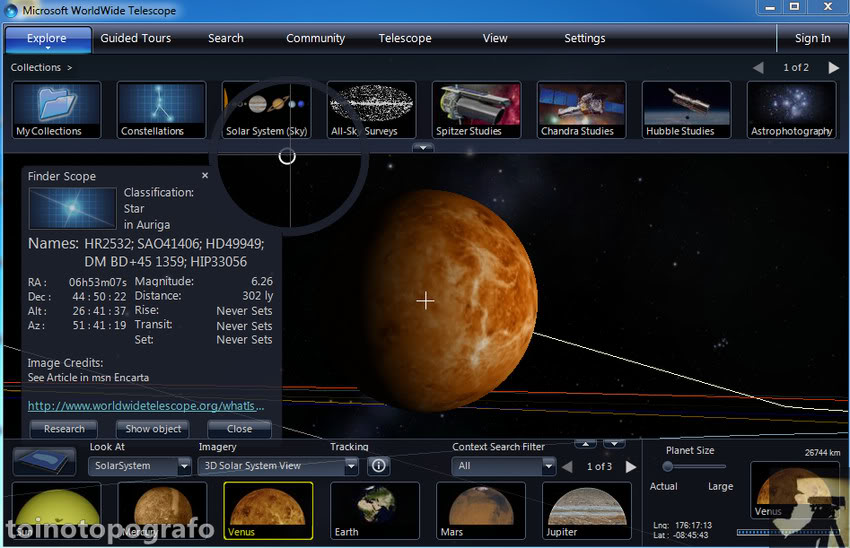 Microsoft WorldWide Telescope 3.0.76.1B Portable Worldwidetelescope