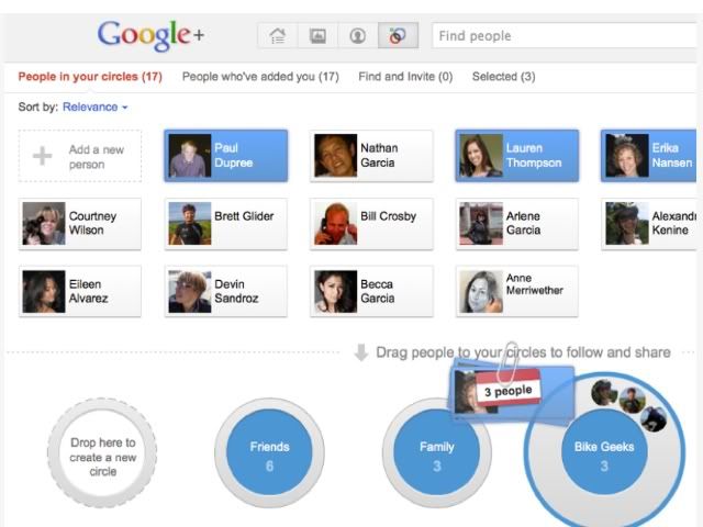 Google +, la nueva red social. Googlecircles1