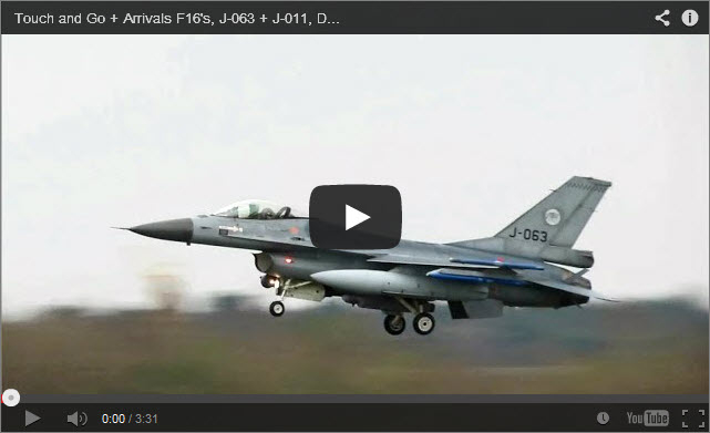 F-16's Touch an Go + Arrival at Volkel  [VIDEO] YTF162middel