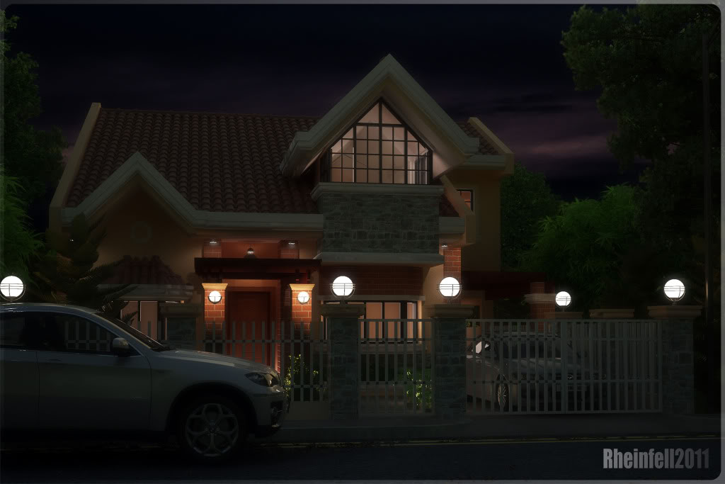 Two-Storey Residential_remodel (using avistudiotools_ATiles + HDRI) Updated with night scene CAM03_NIGHTSCENE_FINAL_COREL_resize