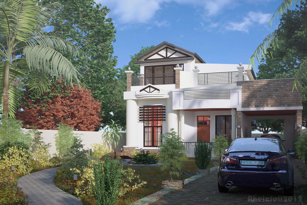 Two-Storey Residential - All in 3d models + dusk scene RENDERCAM02_resize