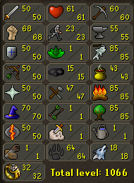 Progression With My Real RS account. Currentlevel