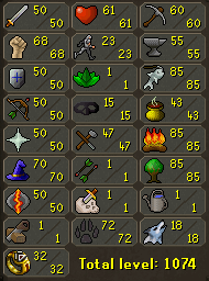 Progression With My Real RS account. Currentstats