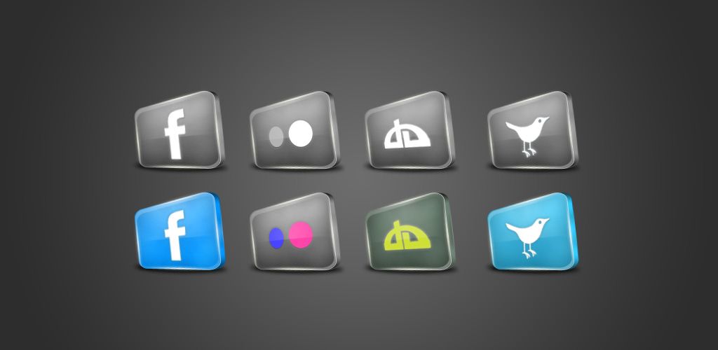 Iconos 3D Sociales + PSD 3d-Socialpng