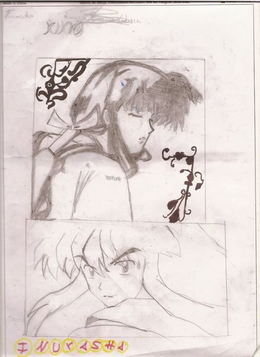 LuzíAmu's Drawings* Inuyasha_and_kikyo_by_luziamu-d3kjvc8