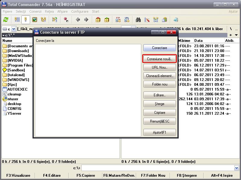 [Tutorial] conectare FTP Total Commander 2-1