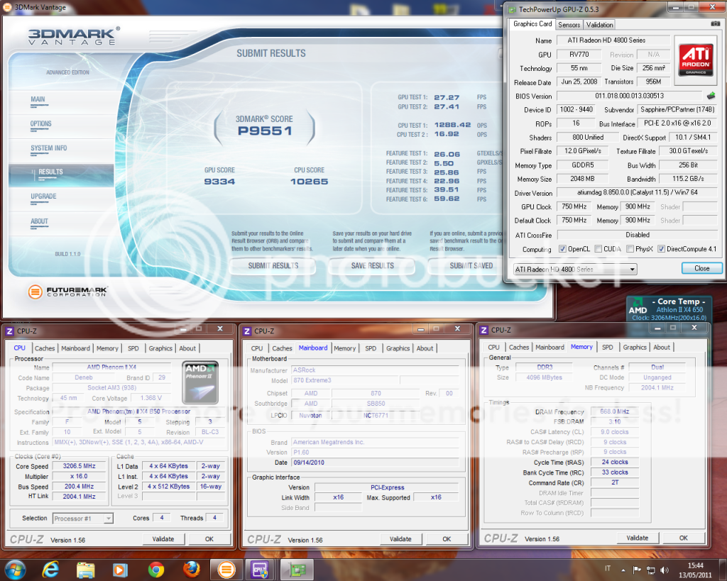 Test 4870 2gb + athlon II RadeonHD48702gbdefault3DMarkvantage