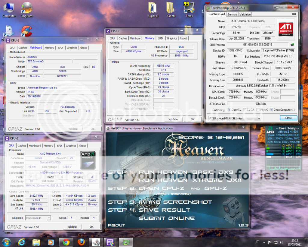 Test 4870 2gb + athlon II Ungineheavenbenchmark