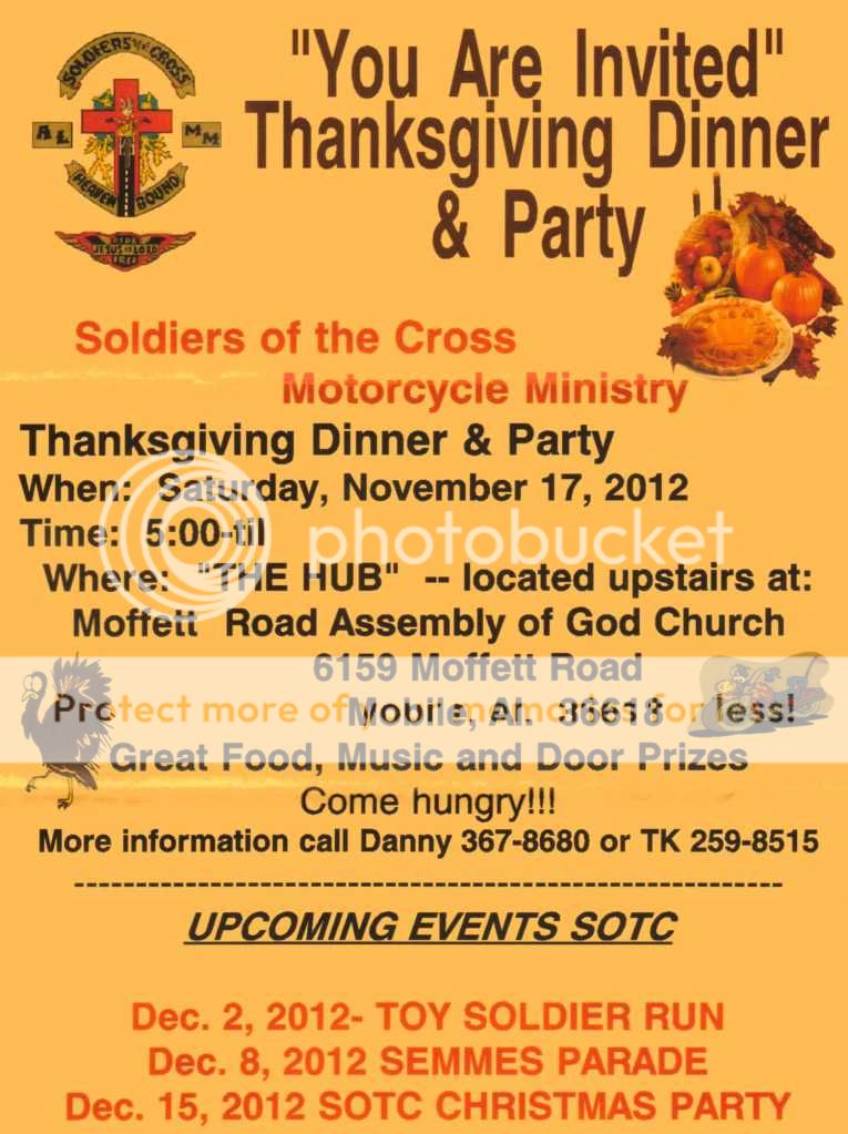 Thanksgiving Dinner & Party SOTC Mobile, AL 11/17/12 TdayParty_111712
