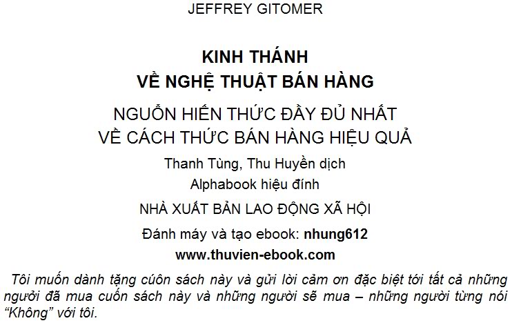 KINH THÁNH VỀ NGHỆ THUẬT BÁN HÀNG 10