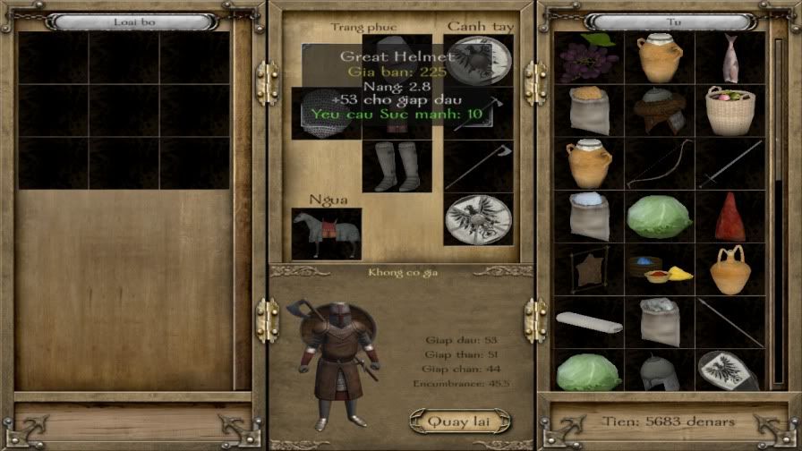 [Patch Việt hóa] Mount and Blade: Warband Inventory