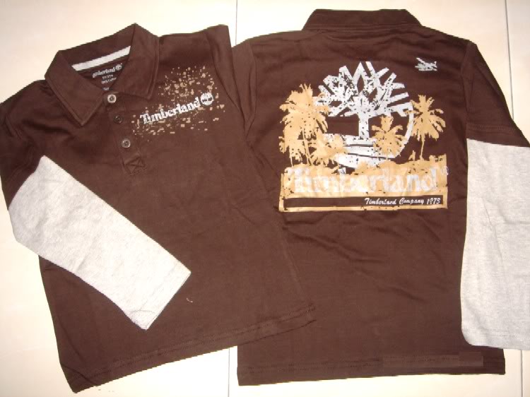 NORSHA22 : BRANDED WEAR..ADULTS / KIDS TIMBERLANDBRWNBACKFRONT