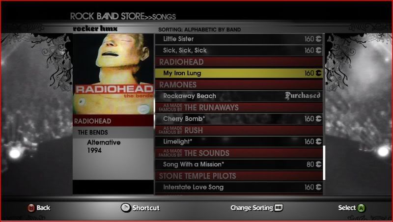 Rock Band 1 Mssongs