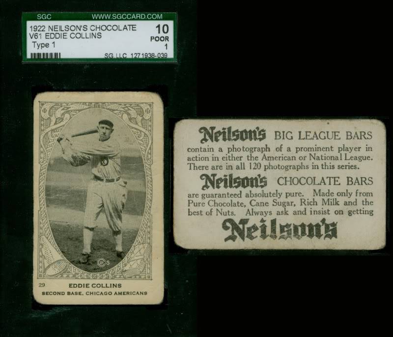 Vintage Card Match  1922V61-1Collins10both