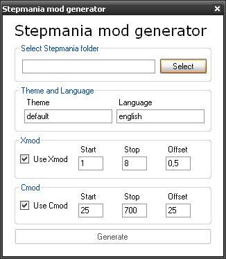 Aplicaciones para Stepmania - Página 2 StepManiaModGenerator