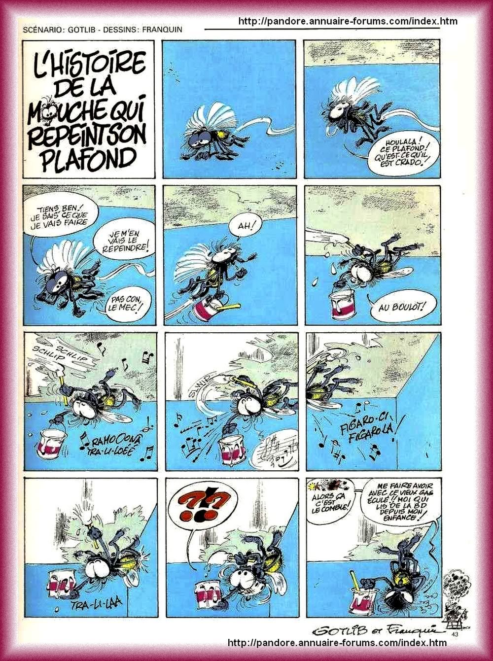 joyeuses fêtes à la mouche de Gotlib et Franquin 2A-27