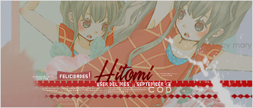 ¡User del mes{Septiembre}; Hitomi! Hitomix3