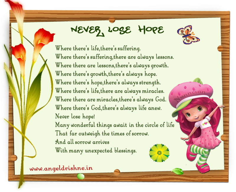 ~^~ Never Lose Hope ~^~ Never-Lose-Hope