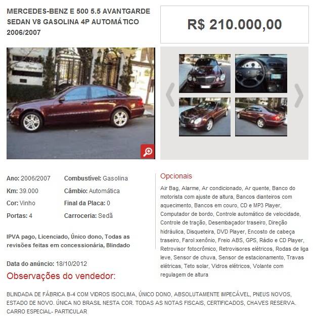 W211 E500 B4 2006/2007 - R$ 210.000,00 E500-1