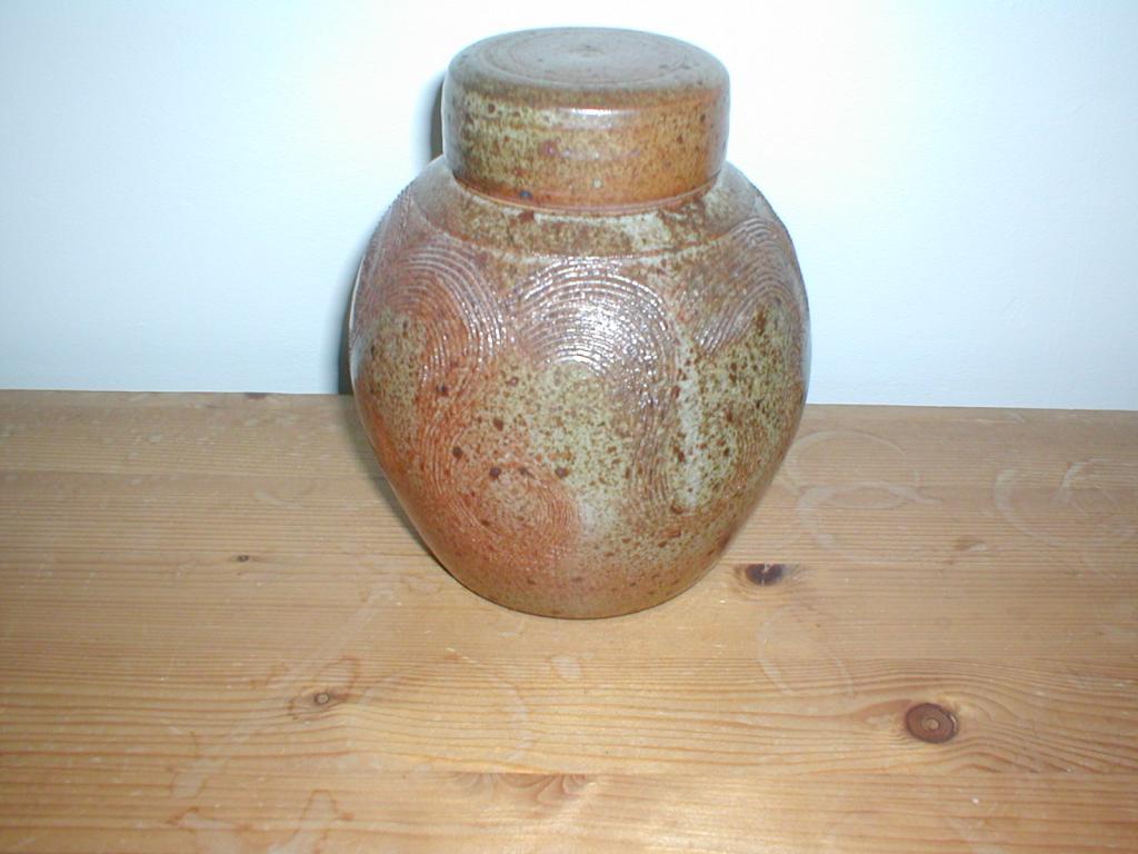 Salt glazed lidded pot with combed decoration, unmarked - Eeles pottery? IDs009_zps93652a11