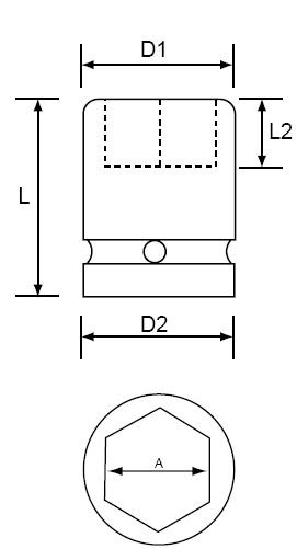 Khẩu(Impact Socket): 3/4",1", 1-1/2", 2-1/2" 225552