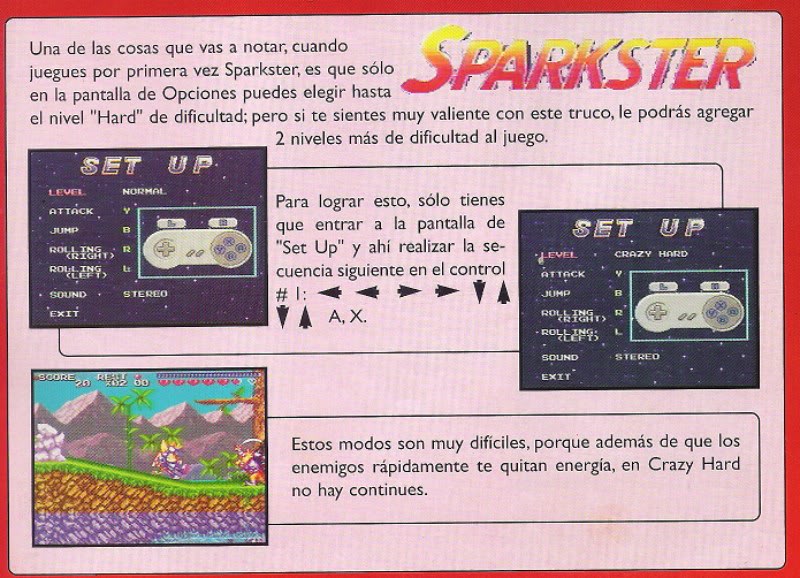 SPARKSTER SNES SPARKSTER