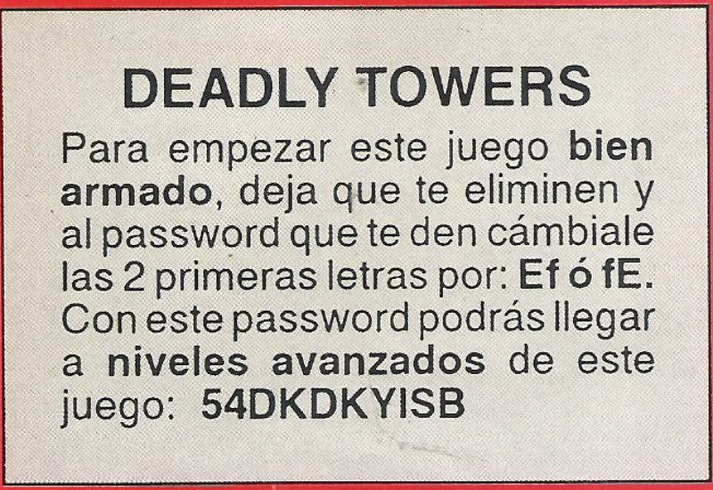 DEADLY TOWERS Deadlytowers