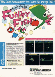 FLYERS DE VIDEOJUEGOS ARCADES letra "F" Fnkyfish