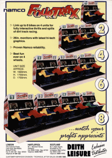 FLYERS DE VIDEOJUEGOS ARCADES letra "F" Fourtrax