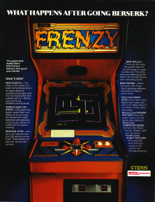 FLYERS DE VIDEOJUEGOS ARCADES letra "F" Frenzy