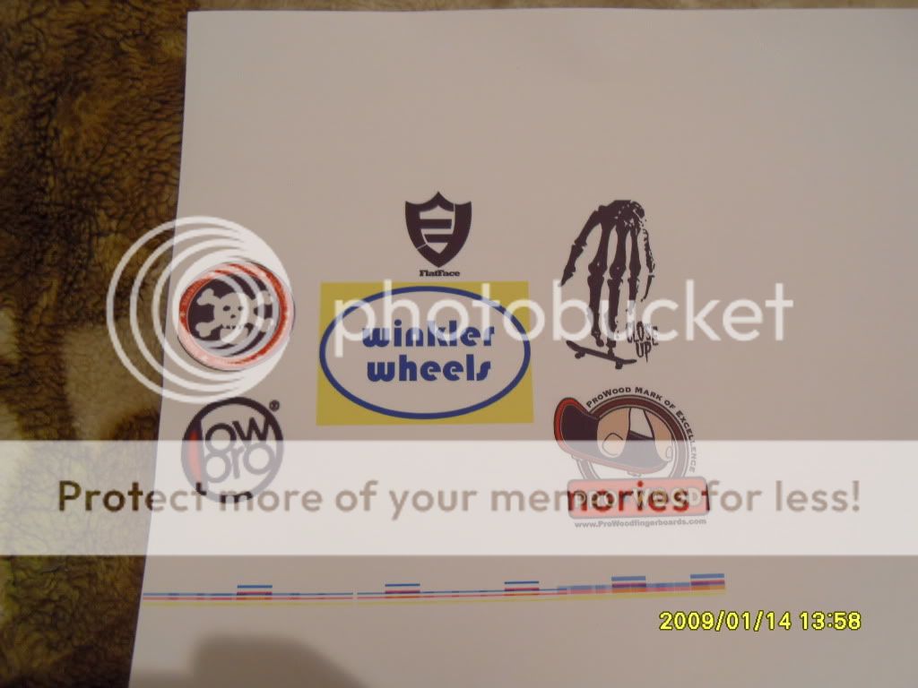 Homade Fingerboard stickers. SDC10784