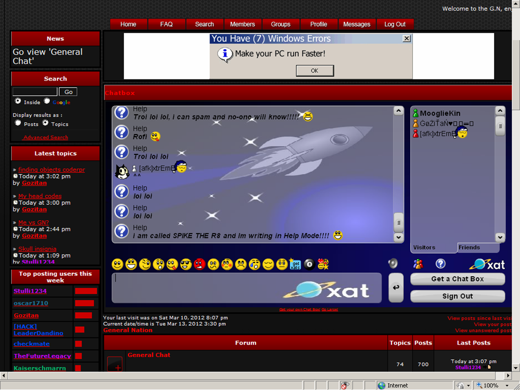 I found an XAT Glitch!!!!!  Helpmode